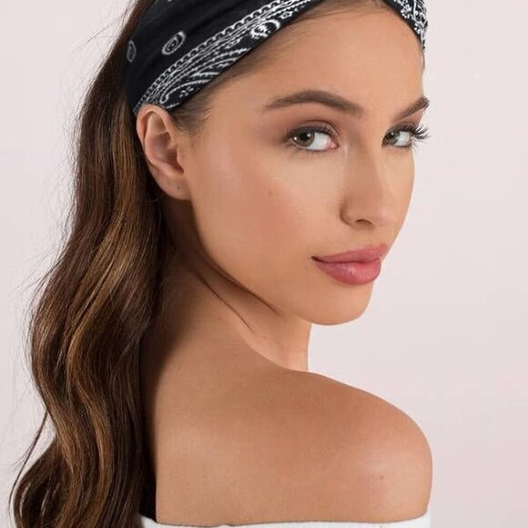 Boho Headbands for Women Bandana Fashion Womens Headbands Non Slip Elastic Wide - Picture 4 of 6